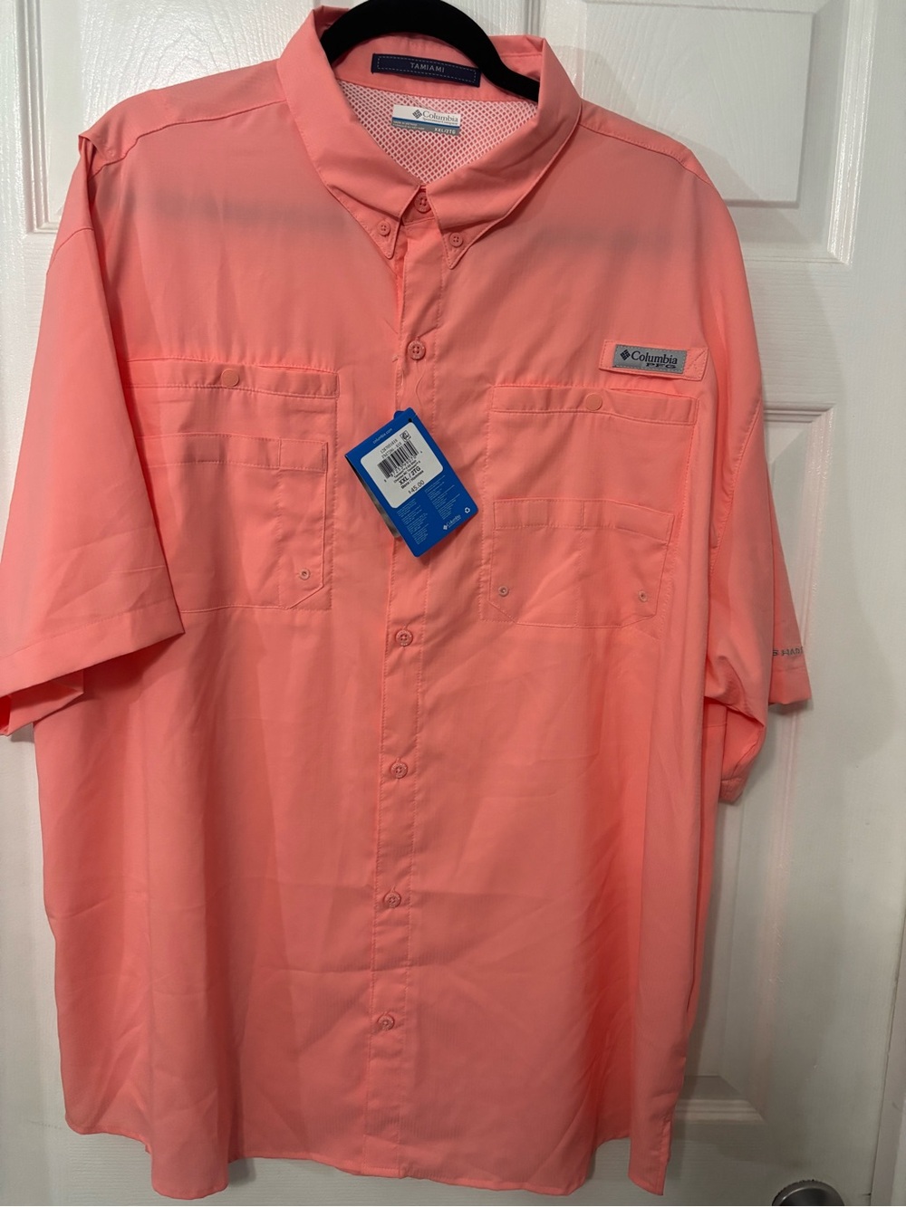 Columbia Tamiami II Men’s XXL Coral Fishing Shirt Omni-Shade NWT